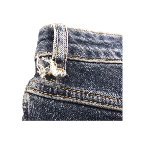 Free People Jeans Womens Size W 27R Wide Leg Flare Raw Hem Mid Rise Medium Wash - Picture 6 of 13